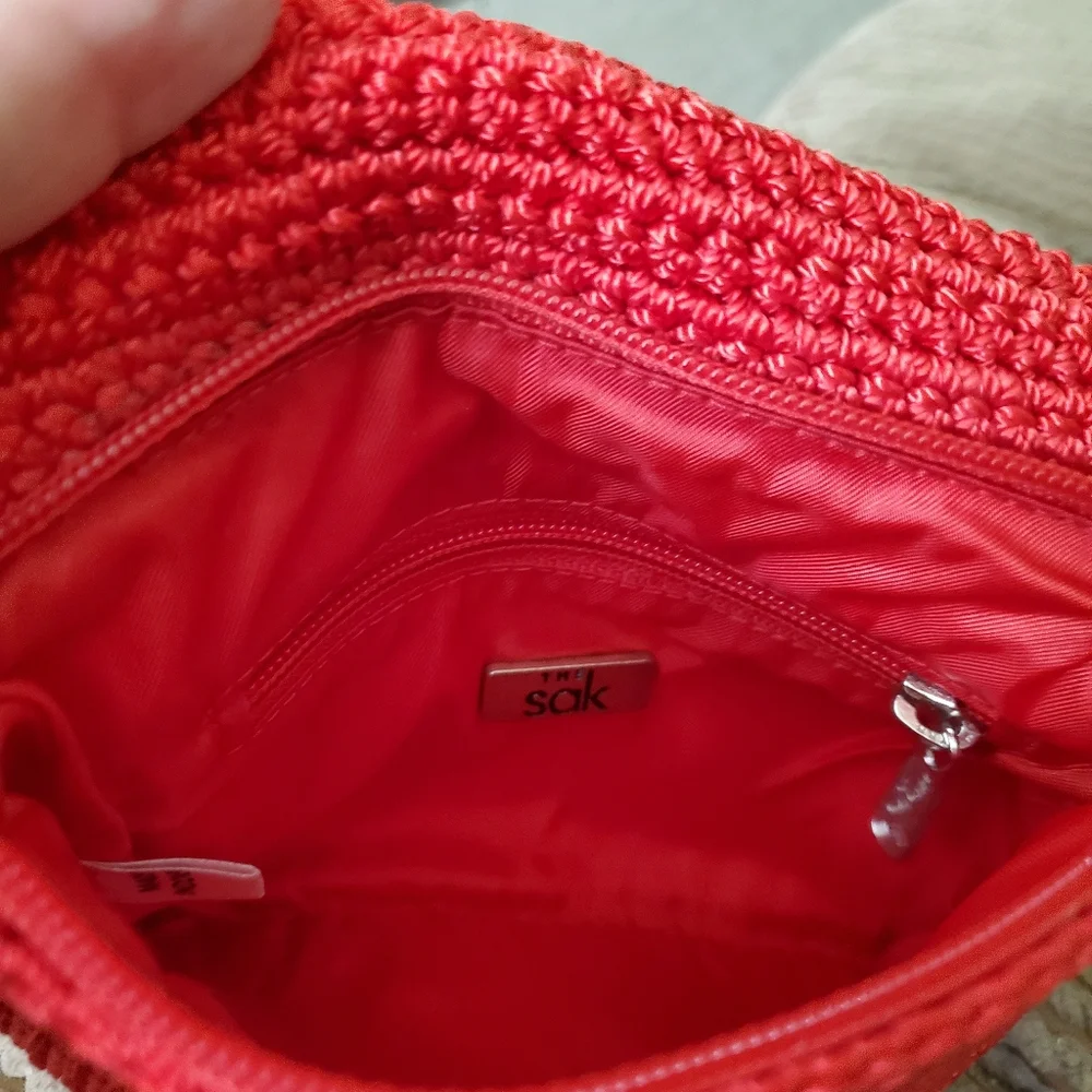 The Sak bright red knit purse - Picture 3 of 3